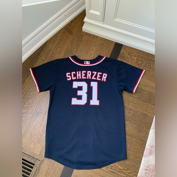 WASHINGTON NATIONALS Nike MLB Youth Boys Max Scherzer Base Cool Size Large 14/16 - Picture 7 of 10